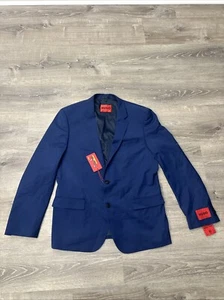 Hugo Boss Mens Modern Fit Performance Super Flex Suit Jacket Navy Blue 44R Slim - Picture 1 of 10