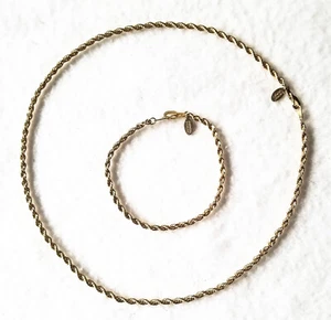 Collar Pulsera American Showcase17" Collar 6 1/2" Pulsera, Placa de Oro - Imagen 1 de 6