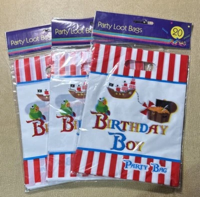 3 包海盗生日男孩派对战利品袋。 每包 20 个战利品袋。C-2 — 第 1/3 张图片