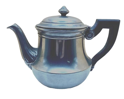 CAFETERA CHRISTOFLE CHAPADA EN PLATA DE COLECCIÓN con MANGO DE MADERA DE ÉBANO, MARCADA c1938 g. Foto 1 de 4