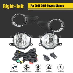 Left+Right Side Fog Light Assembly w/Switch For 11-15 Toyota Sienna 2.7L 3.5L - Picture 1 of 12