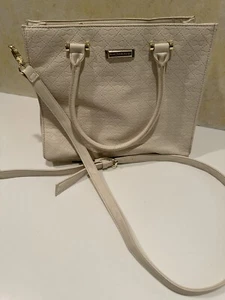 Tahari French Vanilla Triple Entry Satchel Or Shoulder NEW Was $99 FREE Shipping - Picture 1 of 11