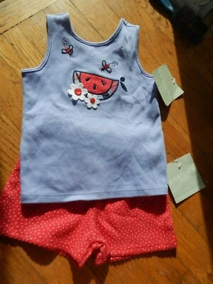 PANTALONES CORTOS Y TOP COORDINADOS SONOMA NIÑAS PEQUEÑAS; 12 MESES; NUEVO CON ETIQUETAS; VENTA AL POR MENOR $16.00 Foto 1 de 3