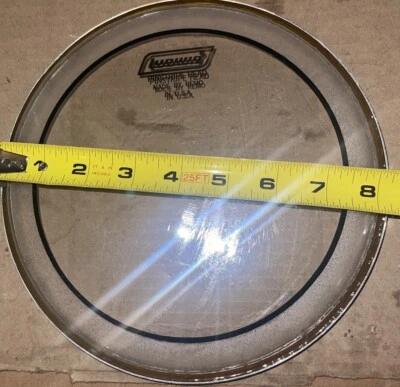Ludwig REMO Drum Head 8” Pinstripe Clear Roto Concert Toms March USA NOS Vintage