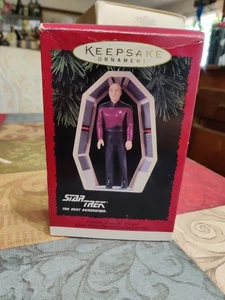 Hallmark 1995 Star Trek TNG Captain Picard Ornament Jean-Luc Keepsake mit Box Vintage - Bild 1 von 5