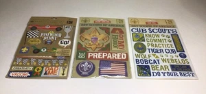 K & Company Boy Scouts Of America Embellishments Rub Ons Grand Adhesions 3 Packs - Picture 1 of 24
