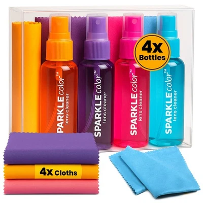 Kit de spray limpiador de lentes color brillante OPTIPAK con bolsa abatible de vinilo Foto 1 de 4