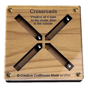 Crossroads Wood Puzzle | A Simple Yet Impossible to Solve Brain Teaser - Picture 1 of 6