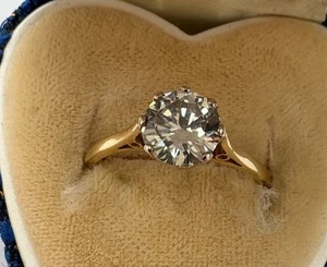 Stunning Vintage 1.2ct Natural Diamond Engagement Ring 18ct Yellow Gold Size O - Picture 1 of 9