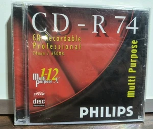 Philips Cd-r74 recordable professional Disc 12X compatible NEW  - Picture 1 of 5