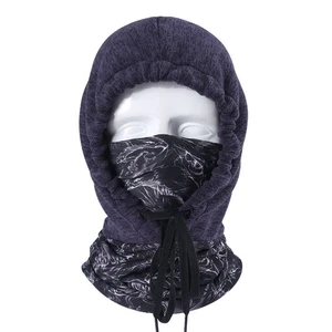 Dark Blue Winter Fleece Neck Warmer Gaiter Bandana Thermal Face Mask Ski Hiking - Picture 1 of 14
