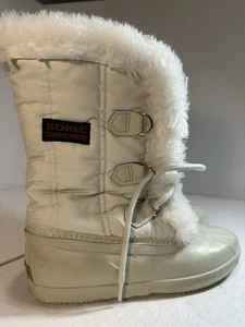 Sorel Canada Kaufman Boots Womens Sz 8 SNOWBIRD White Winter Snow - Picture 1 of 5
