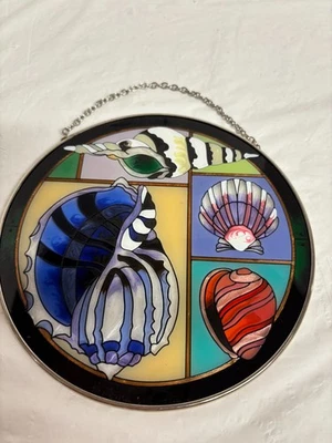 Vitral Suncatcher de colección conchas marinas redondas 6,5" ¿Diseños Joan Baker? Foto 1 de 4