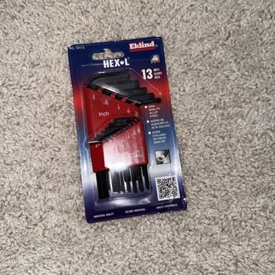 Eklind Tool 10113 Hex-L Key allen wrench - 13pc set SAE Inch Sizes .050-3/8 S... - Image 1 of 2
