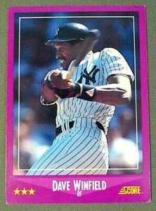 MLB New York Yankees Dave Winfield 1988 Score Trading Card #55 - Imagen 1 de 5