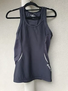 Skins Active Womens Top Racer Back with Silver Highlights Size L H Black. Tank - Picture 1 of 11