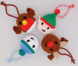 KNITTING PATTERN π Christmas DK Bauble Ornament Hanging Decoration Charity EASY - Picture 1 of 16