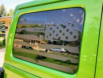 Calcomanías de ventana trasera bandera americana envejecidas para Jeep Wrangler 4 puertas JKU JLU Foto 1 de 4