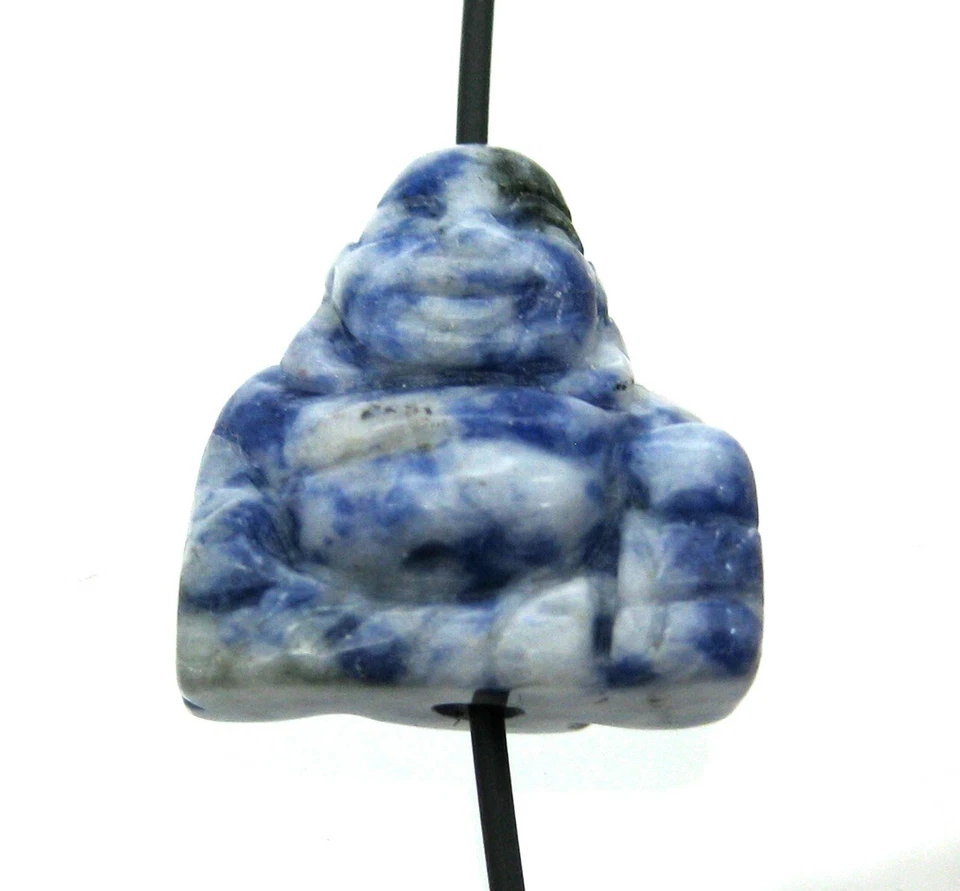 Buddha von oben gebohrt Sodalith-Feldspat 2 cm - Bild 1 von 1