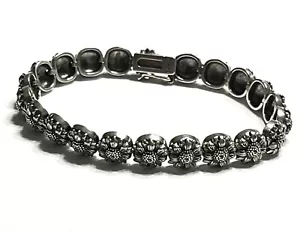 NWT OR PAZ STERLING SILVER 925 TENNIS SUNFLOWERS 🌻BRACELET 8” ISRAEL PZ - Picture 1 of 9