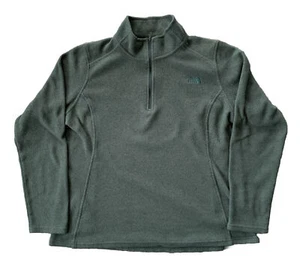 The North Face Damen-Fleecepullover moosgrün 1/4 Reißverschluss Gr. XL besticktes Logo - Bild 1 von 11