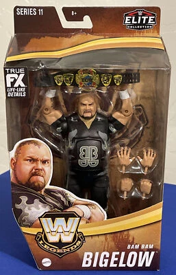 WWE MATTEL LEGENDS ELITE BAM BAM BIGELOW SERIES 11 WWF WCW ECW TV TITLE XMAS HTF - Imagem 1 de 2