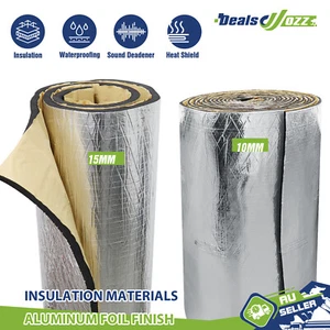 15mm/10mm Foam Sound Deadener Materials For Auto Firewall Home Pipe Insulation - Picture 1 of 23