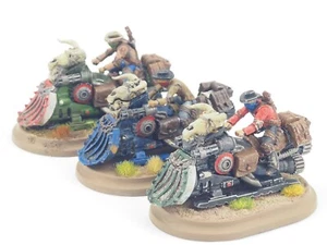 WILD WEST EXODUS OUTLAWS FRONTIER OUTRIDERS X 3. PAINTED BLUE 1675 - Picture 1 of 4