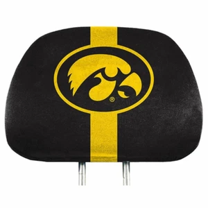 Iowa Hawkeyes NCAA Printed Headrest Covers Set Of Two - Picture 1 of 1