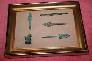 Vintage Chinese 4 Arrowheads or Spears Heads  - Picture 1 of 4