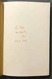 Inscribed Association Copy  James Merrill  The (Diblos) Notebook  Atheneum 1965  - Picture 1 of 11
