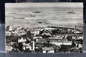 Seaside Resort Town Golfe Juan-France-RPPC-SHIPS Real Photo Vintage Postcard - Picture 1 of 2