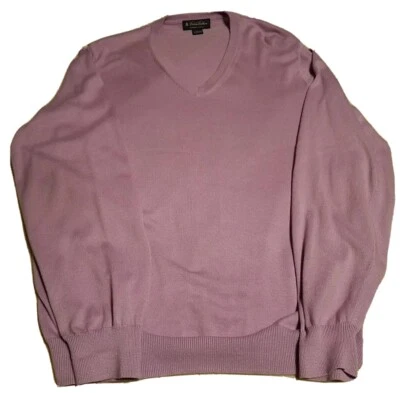 Brooks Brothers Mens V-Neck Supima Cotton Sweater Light Purple Size L Large - Image 1 of 4