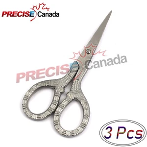 LOT OF 3 EMBROIDERY SEWING SCISSORS SHARP CUT BLADES  - Picture 1 of 2