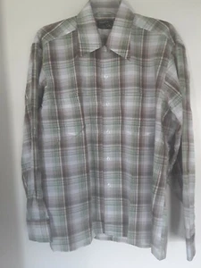Neu ohne Etikett Vintage JCPenney kariertes geknöpftes Herrenhemd Large 16-16 1/2 - Bild 1 von 3