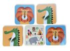 Kids Colourful Creatures Animal Coaster Set Lion Crocodile ABC Party