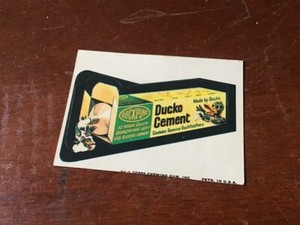 Vintage Original 1970's WACKY PACKAGES STICKER ---- DUCKPONG DUCKO CEMENT