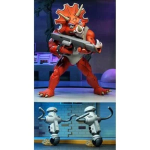 TORTUGAS NINJA PACK DE 3 TRICERATON INFANTRYMAN & ROADKILL RODNEY NECA / TURTLES - Imagen 1 de 1