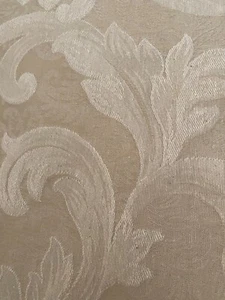 Tela de tapicería jacquard crema por yarda (leer descripción) (R924-RK16) - Imagen 1 de 3