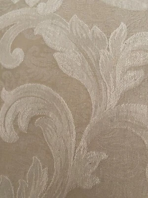 Cream Jacquard Upholstery Fabric By the Yard  (R924-RK16) - Image 1 of 3