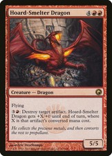 1X Hoard-Smelter Dragon - Scars of Mirrodin - Spanish, NM/EX MTG CARD
