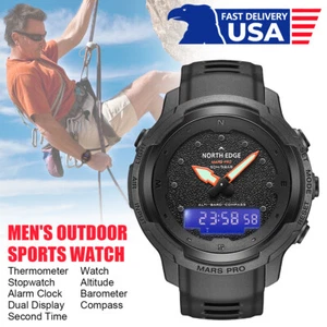 Men's Outdoor Sport Watch Military Smart Digital Barometer Waterproof Wristwatch - Picture 1 of 10