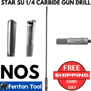 NEW STAR SU 1/4 Carbide-Tipped GUN DRILL gundrill coolant thru through 50X .250 - Picture 1 of 14