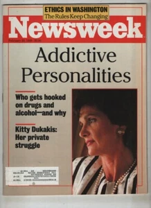 Newsweek Mag Addictive Personalities Kitty Dukakis February 20 1989 100521nonr - Picture 1 of 1
