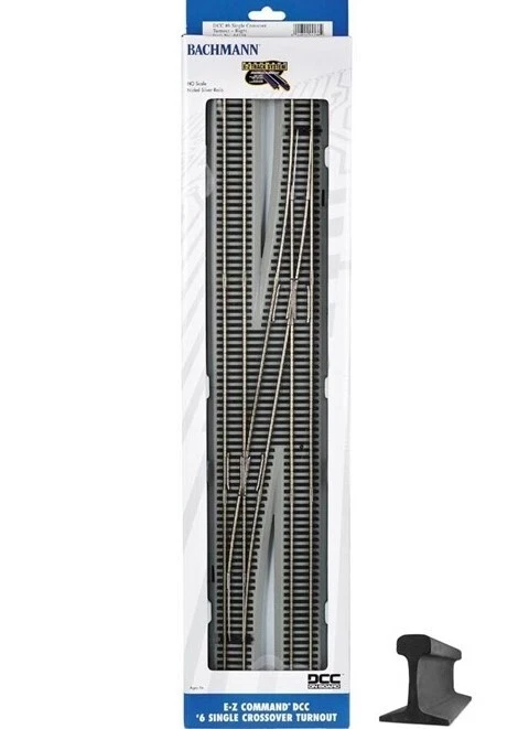 Bachmann E-Z Command® ~ #6 Turnout Switch ~ DCC Crossover Right ~ HO Scale 44138 - Image 1 of 1