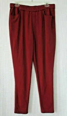 Leggings de punto Denim & Co. arándano (rojo) - talla 10, A256810 Foto 1 de 4