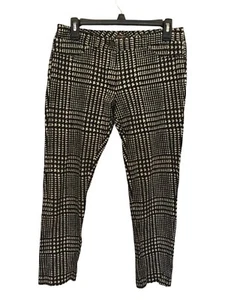 J. McLaughlin Pants Houndstooth Print Straight Leg Black White Women's Sz 6 - Picture 1 of 8