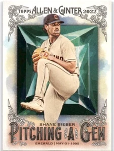 SHANE BIEBER 2022 Topps Allen & Ginter #PAG-15 Cleveland Guardians - Picture 1 of 2