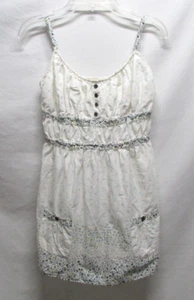 Girl Krazy Krazy Kat Girls M Floral Print White Spaghetti Strap Blouse - Picture 1 of 4