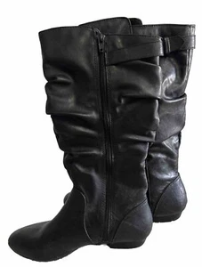 Lower East Side Womens Size 7 Black Knee High Slouch Tall Riding - Foto 1 di 19
